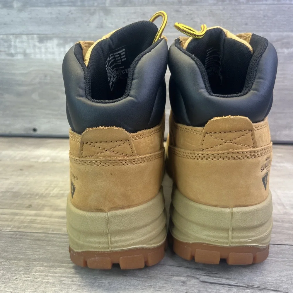 Herman Survivors Mens  10W Work Boots ASTM F2413-18 Steel Toe Leather Tan Black